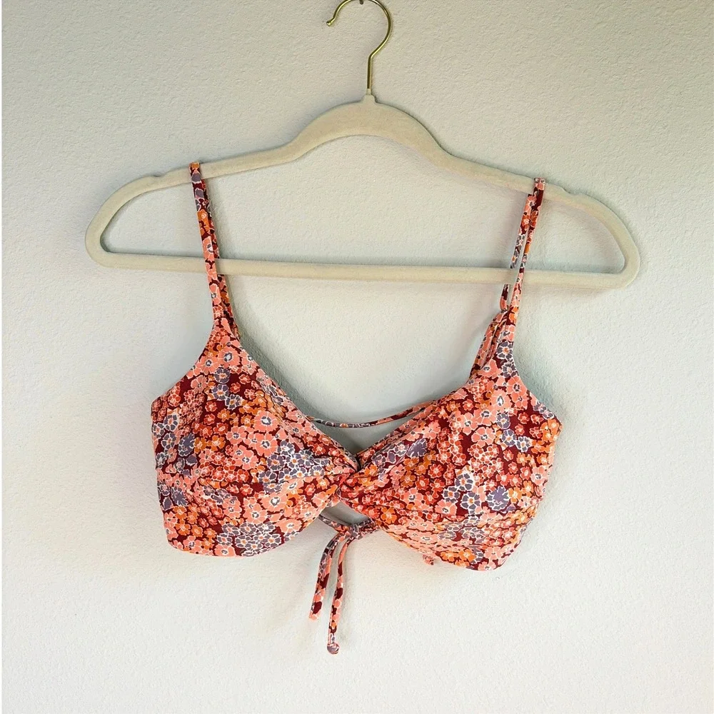 L*SPACE Ringo Bikini Top Floral Size Large